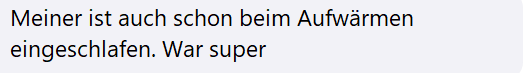 Nachricht einer Teilnehmerin