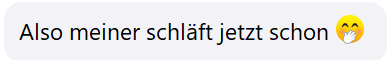 Nachricht einer Teilnehmerin